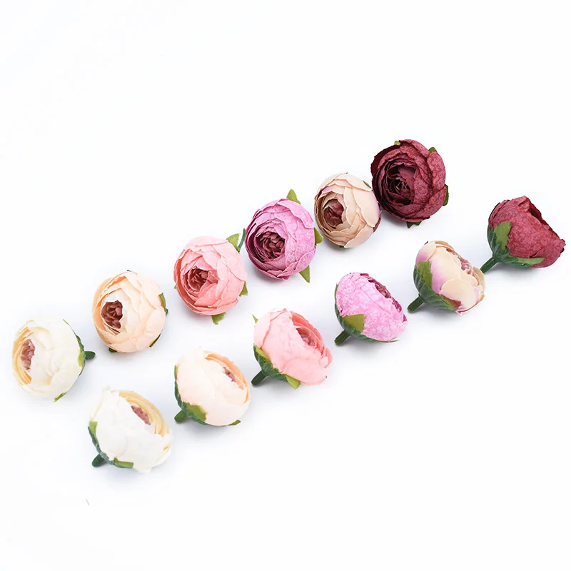 10pcs Artificial Flowers for Home Decoration Fake Plastic Flowers Christmas Garlands DIY Gifts Scrapbooking Silk Tea Roses