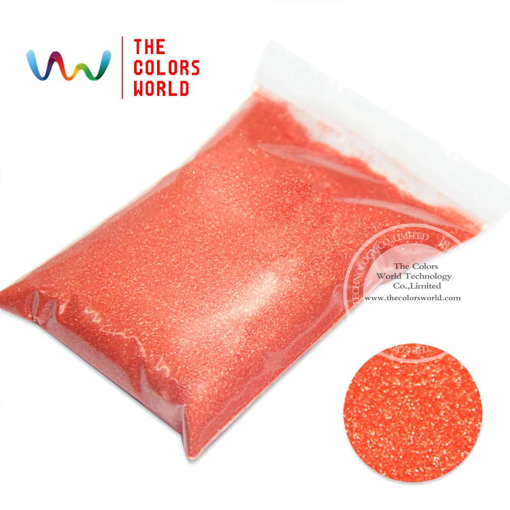 

TCP05 Pearlescent Orange Red Colors 0.2MM 008 Size Solvent Resistant Glitter for nail gel nail polish or Other art Decoration