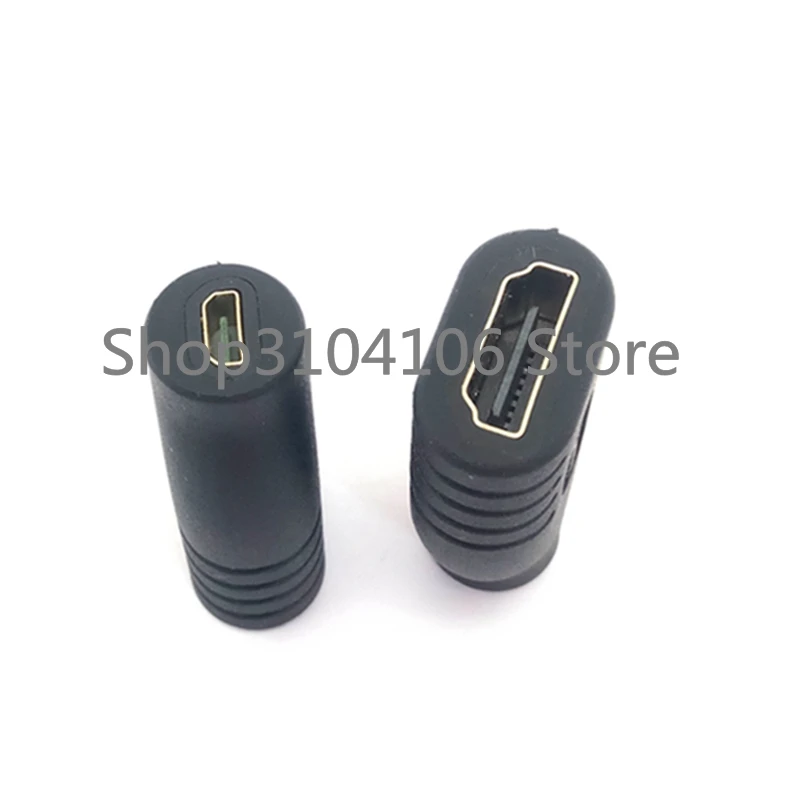 1 قطعة مايكرو HD-متوافق أنثى إلى HDMI أنثى مهائي كابلات موصل 1080P 1.4 فولت ثلاثية الأبعاد مع رقم المسار