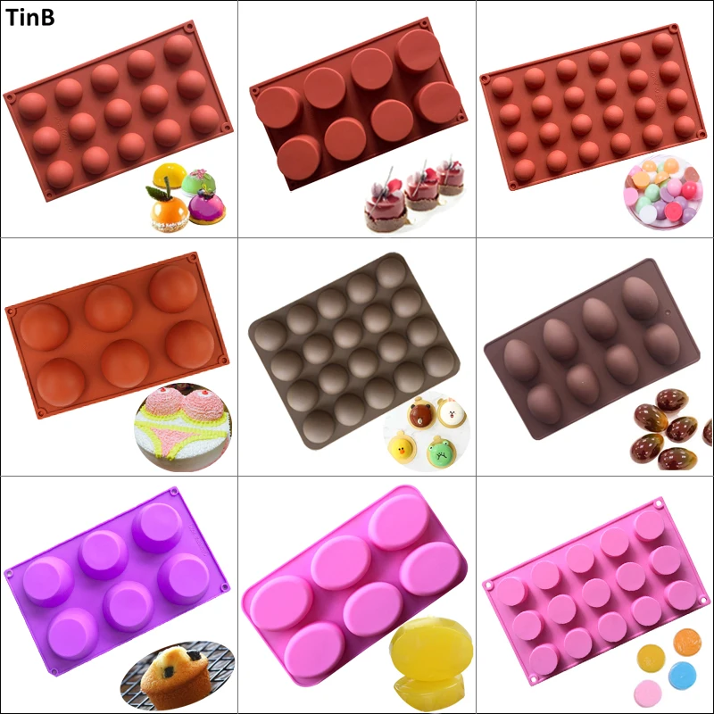 

Easter Egg Silicone Mold for Soap Silicone Chocolate Molds Round Cake Baking Bakeware Tool Handmade Soap Mould Pastry Moulds