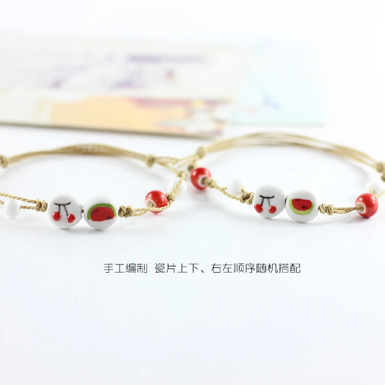 Women Ceramic bracelet student simple bracelets cartoon couple fashion jewelry bracelets & bangles for women #1356