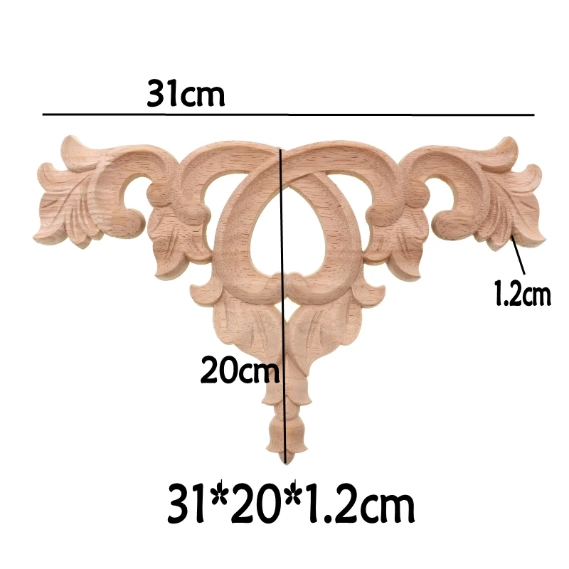 RUNBAZEF Solid Wood Furniture Home Decor Decoration Accessories New Carved Door Heart Flower Miniature Figurines Levitation