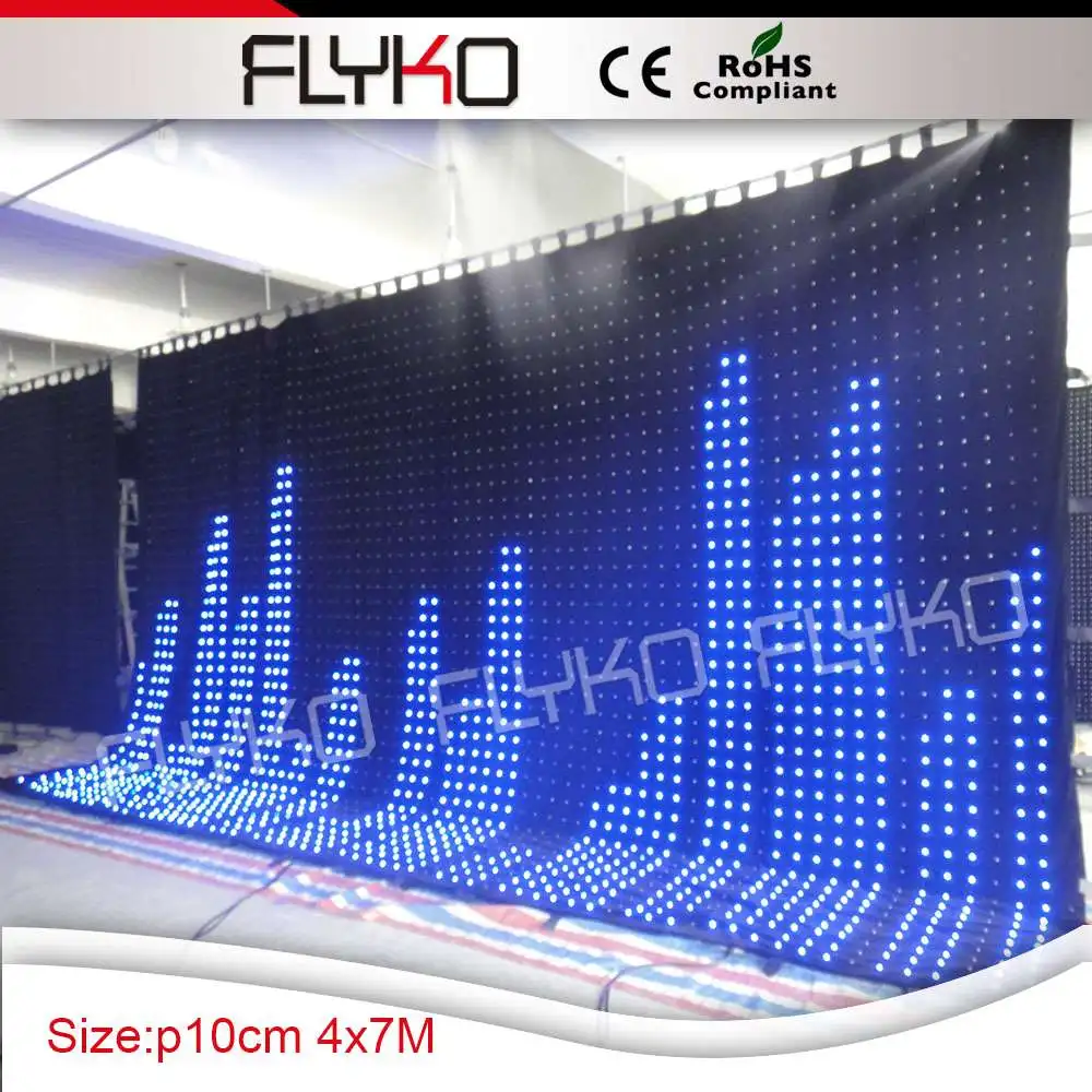 wholesale led lighted fabric curtains with PC controller