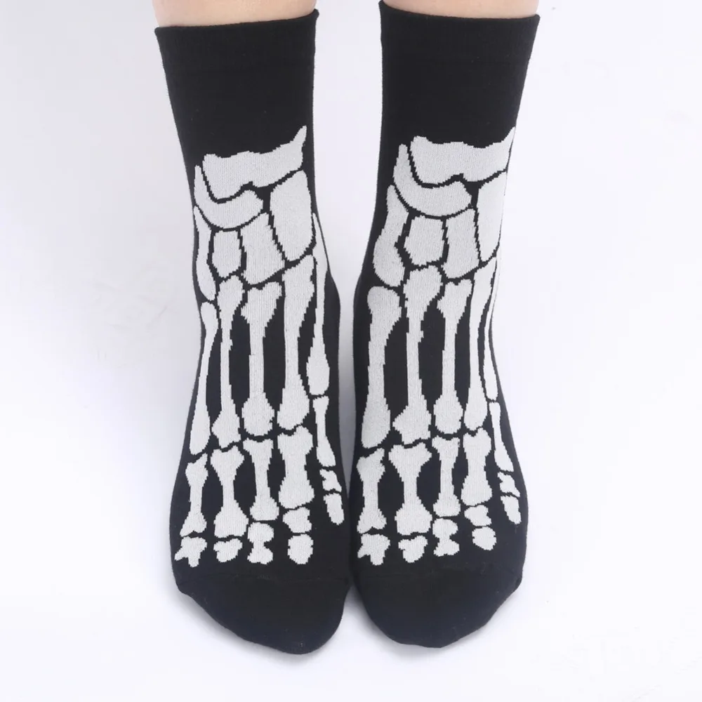 VPM New Cotton Women Crew Socks Cartoon Miss Universe Alien Cat Skull Elephant Chili Tooth Food Dog Pattern Funny Sock for Girl