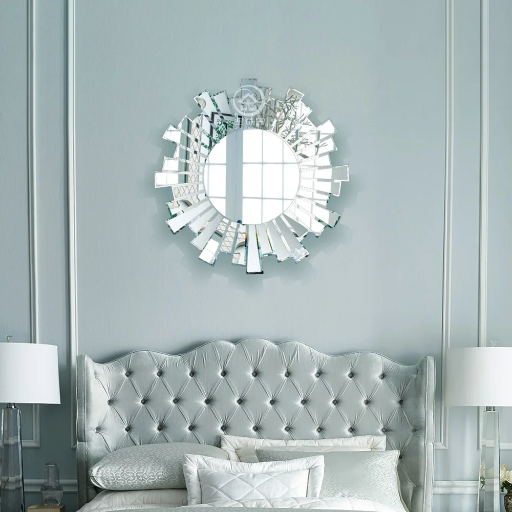 Modern round wall mirror glass console sunburst mirror venetian mirror wall decorative mirrored art M-F2094