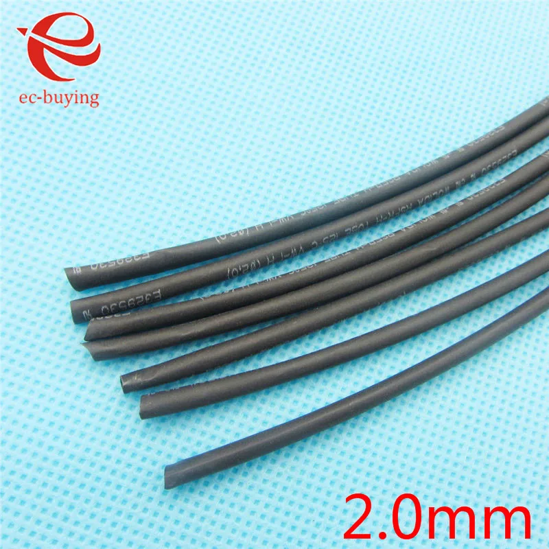 1m Heat Shrink Tubing Tube Heatshrink Black Tube Inner Diameter 2mm Wire Wrap Cable Kit