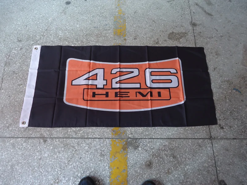 

free shipping 426 hemi flag for Car show , can custom print file,90X150CM size,100% 426 hemi banner