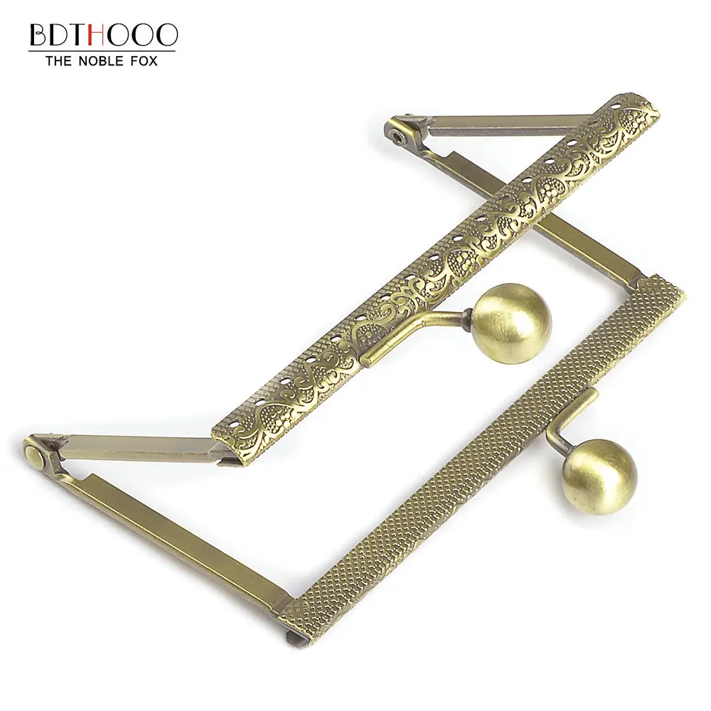 10pcs 10.5cm Metal Purse Frame Handle for Clutch Bag Handbag Accessories Making Kiss Clasp Lock Antique Bronze  Hardware