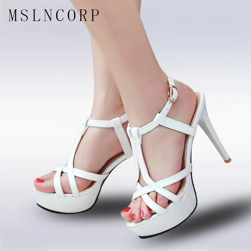 

Plus Size 34-45 Stylish Women Sandals Fashion Platform Open Toe Thin High Heels Sandals Women Latin Shoes Elegant Pumps Sandals