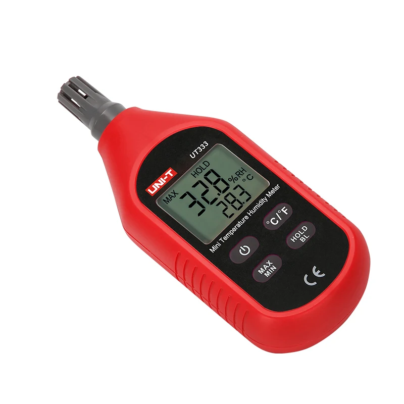 Imagem -03 - Mini Temperatura Umidade Medidor Interior e Exterior Higrômetro Sobrecarga Indicação Unidade Conversão Lcd Backlight Uni-t-ut333