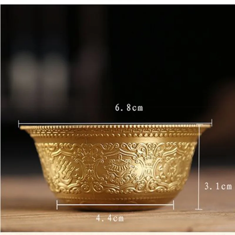 1pcs Tibet Tibetan Buddhist Supplies Copper Holy Water Purification Bowl Divine Focus Ritual Home Decoration KYY8465