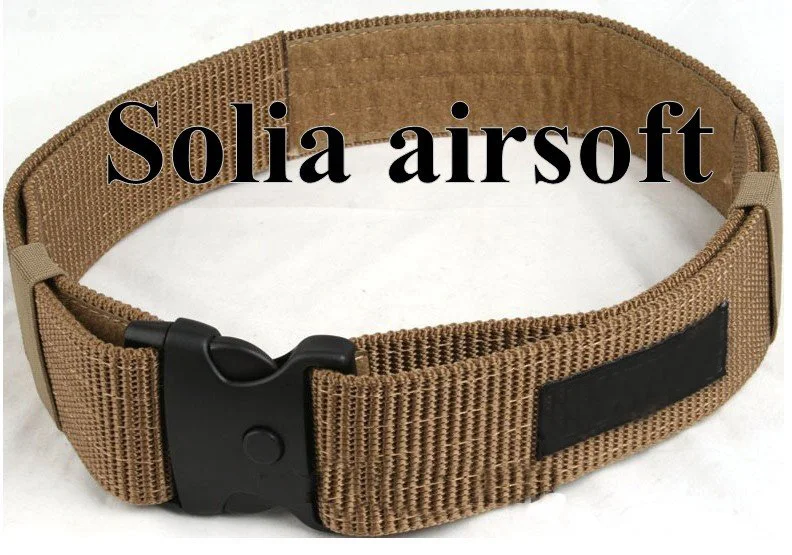 

Tactical good quality style nylon webbing belt Waistband Military Training Belts Sand