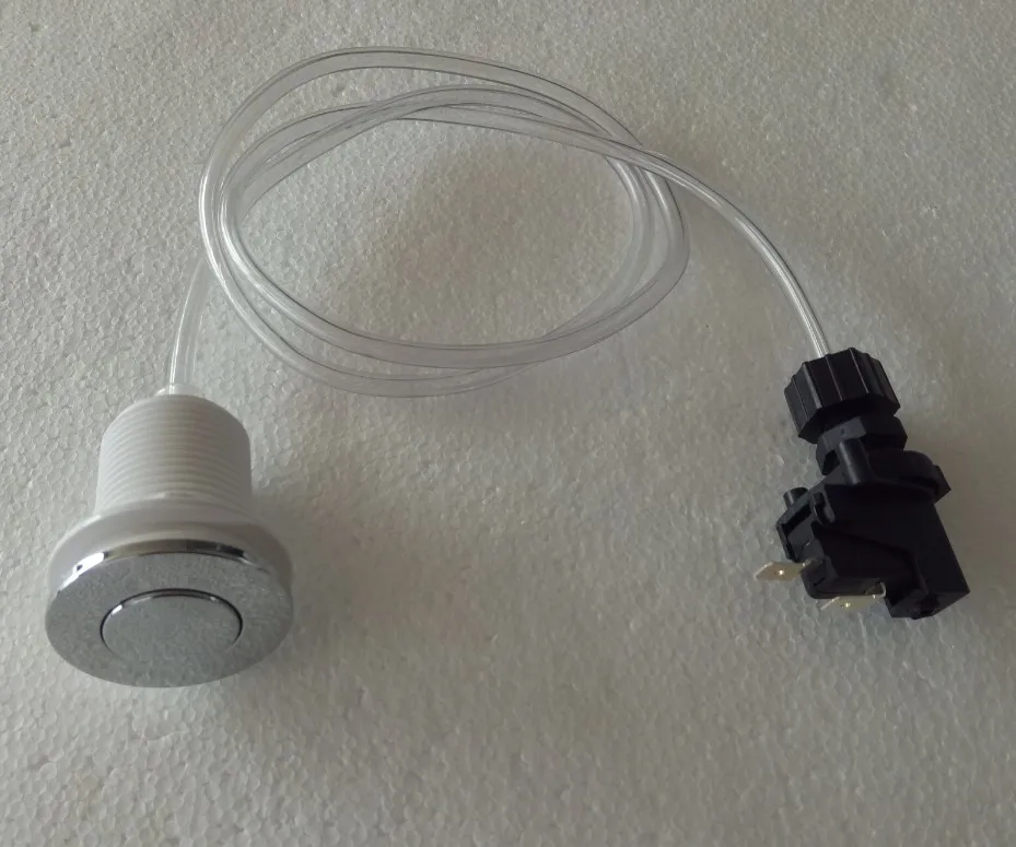 Waste Garbage Disposal Disposer Air Switch Button With Air Hose & Self-Lock Set