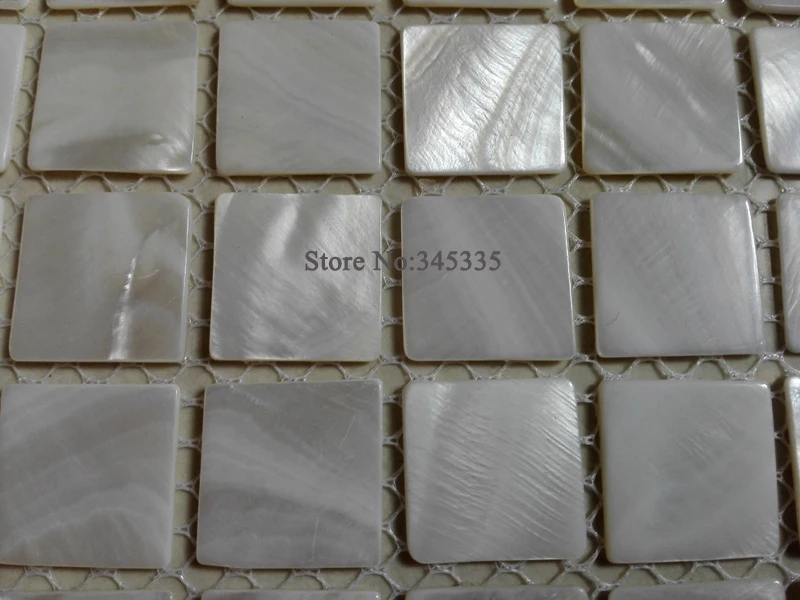 

11pcs pure white square shell mosaic tile groutless mother of pearl kitchen backsplash shower luster bathroom wall paper