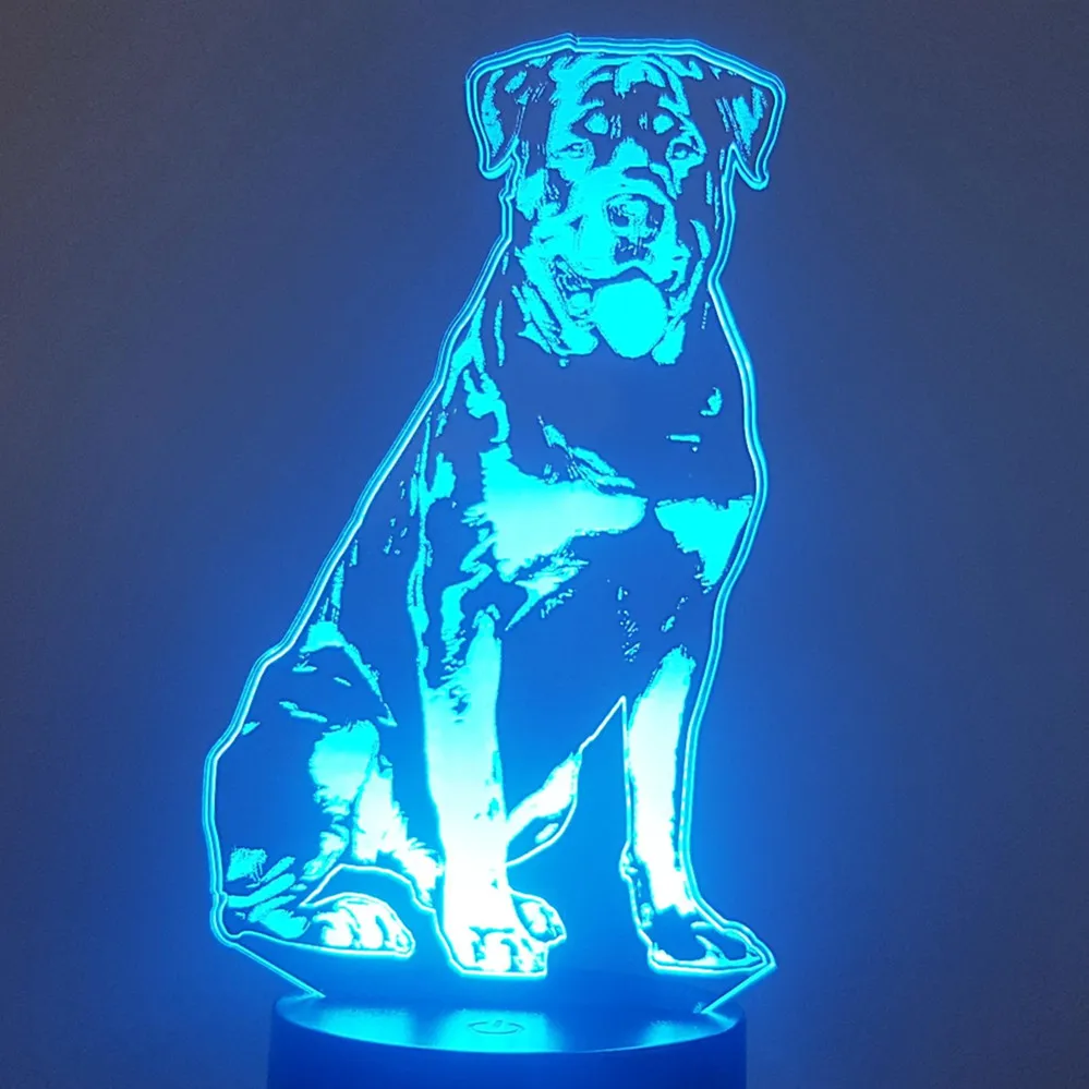 Dog Modeling 3d  Home Lighting Desk Lamp Colorful Touch Nightlight Habba Dog Head 3d Desktop Setting Small Table Lamp