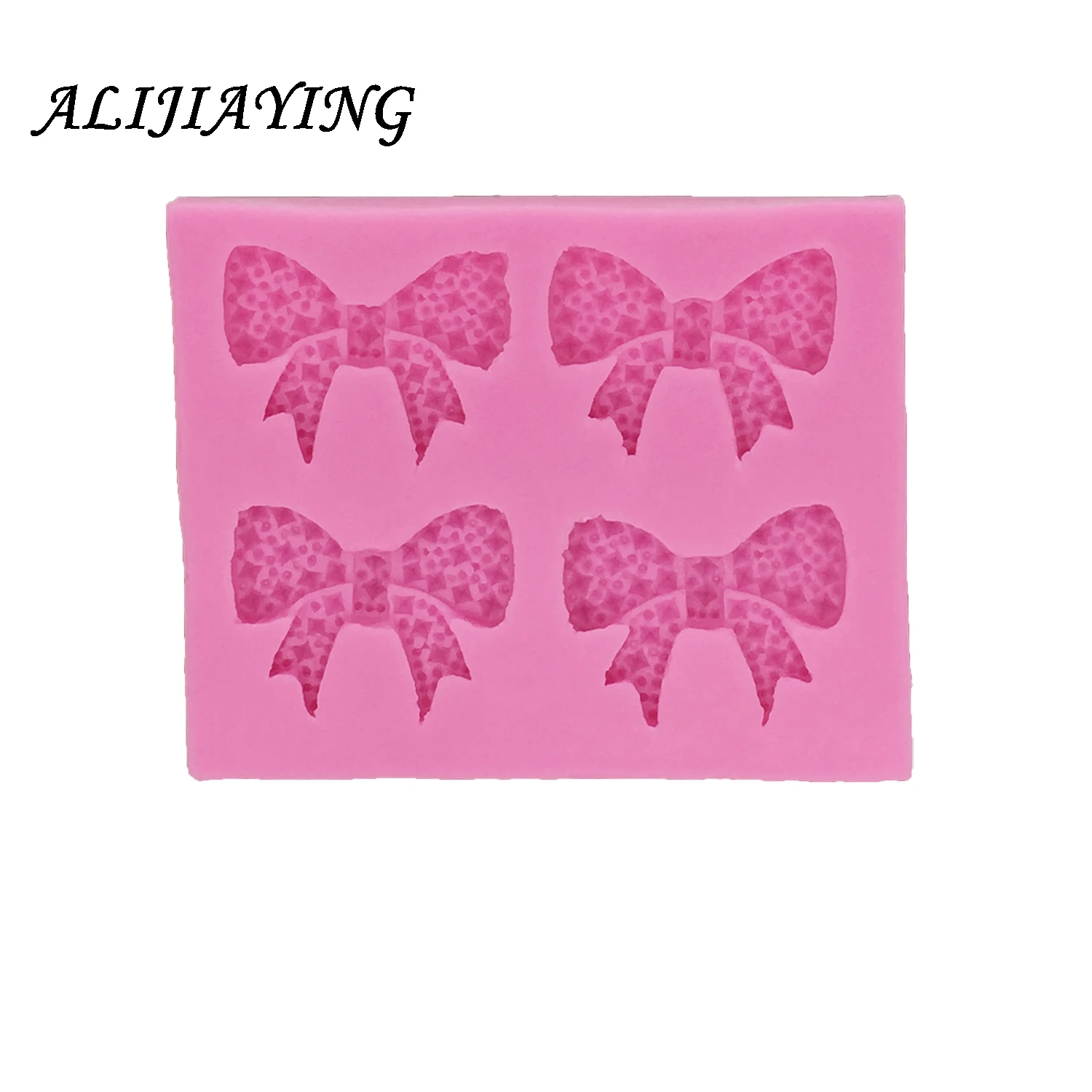 1Pcs Gemstone shape bow Silicone Mold,Sugarcraft Cake Decorating Tools,Fondant Chocolate Molds Cake Border Mould D0350