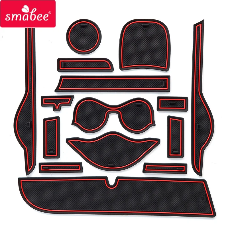 smabee Gate Slot Pad For toyota VITZ 130 Japan in southeast Asi Non-slip Mats Interior Accessories Door Pad/Cup red/white/black