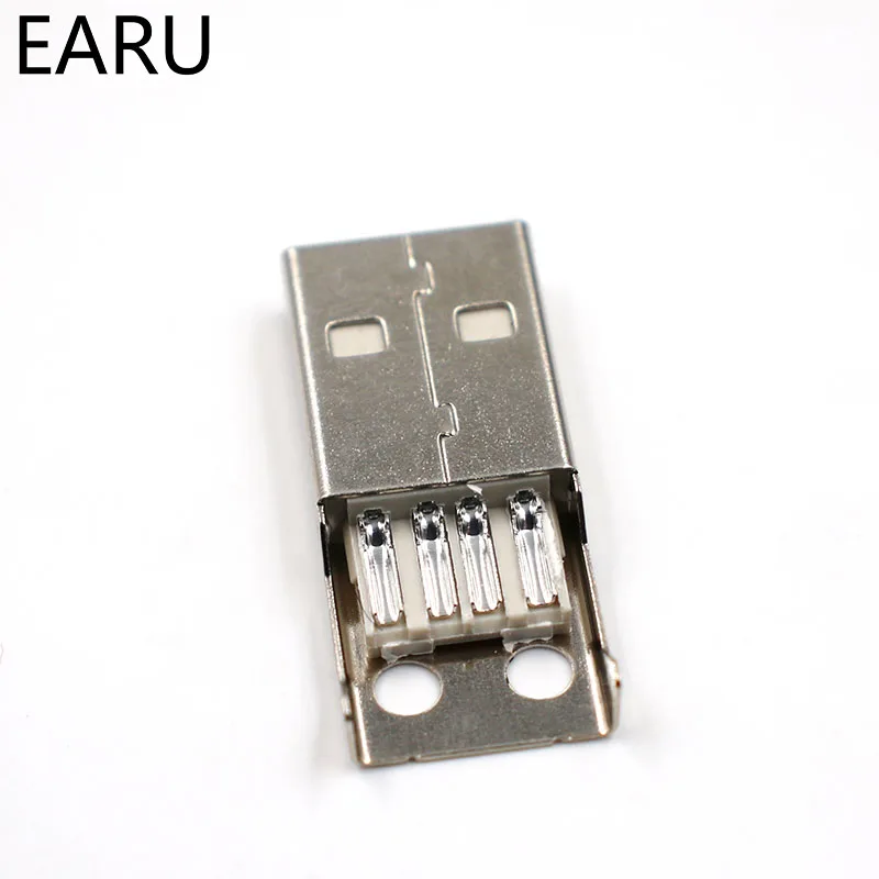 DIY  Type A Male USB 4 Pin Plug Socket Connector With Black Plastic Cover Adapter Connect USB 2.0 PCB SDA Data Cable Line