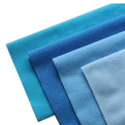 4Pcs/Lot Blue Polyester Loop Fleece Fabric  Brushed Velboa Velvet for Patchwork Sewing Plush Felt Cloth DIY Doll Stuff Toy