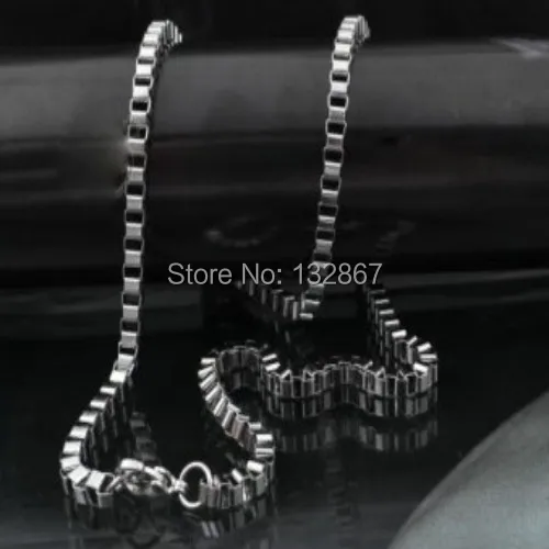 5pcs/Lot More Lenght 18'' - 32'' Good 2mm Box Link Chain Necklace Stainless steel  in bulk