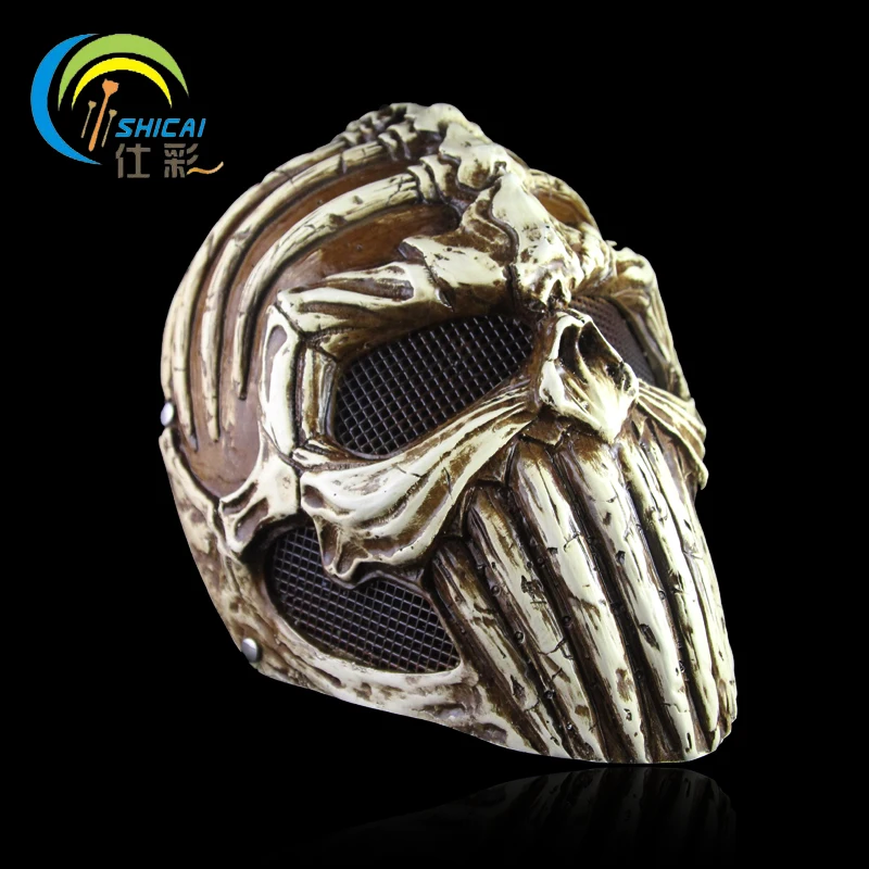 Skull mask protective mask horror thriller dance props wedding party decoration high-grade resin mask Collector's Edition