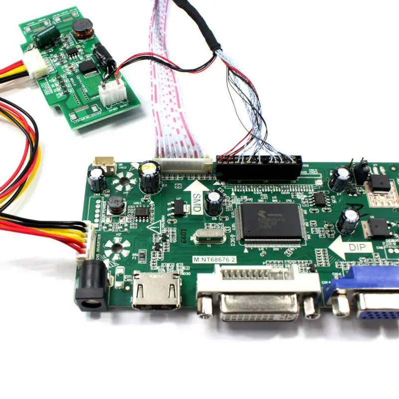 Плата ЖК-контроллера с аудиовходом HD MI VGA DVI M.NT68676.2A работает с ЖК-панелью 15,4 дюйма LP154WE3-TLA1 4sw02 V1 1680x1050