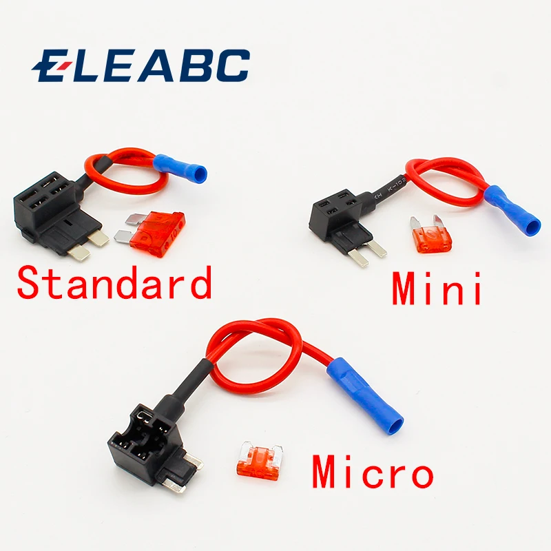 Add A Circuit Standard/Mini/Micro Blade Fuse Boxes Holder Piggy Back Fuses Tap