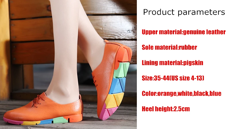 WOIZGIC Women Mother Female Ladies Shoes Flats loafer Cow Genuine Leather Soft Pigskin Casual Lace Up Footwear 35-44 AZE-910