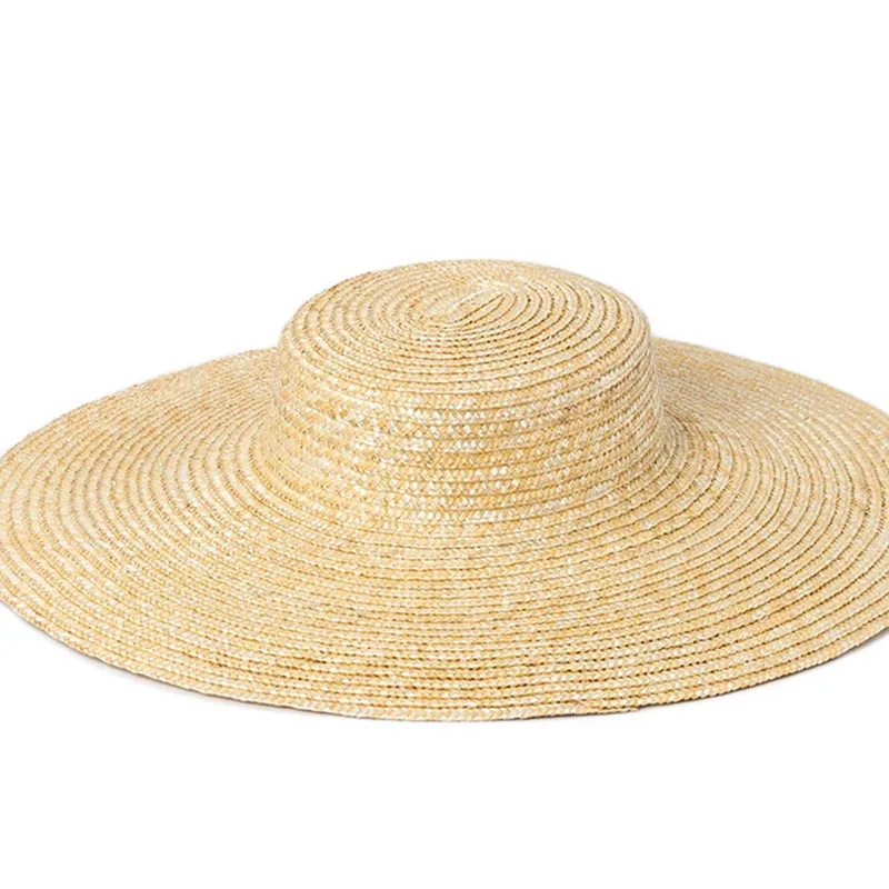 Summer Big Hat 15cm Wide Brim Sun Hat for Women French Style Floppy Straw Hat Ladies Kentucky Derby Craft Millinery Hat Base