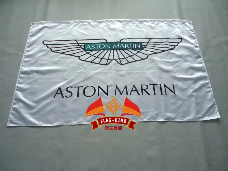 aston martin car racing flag,90*150CM polyester aston martin banner