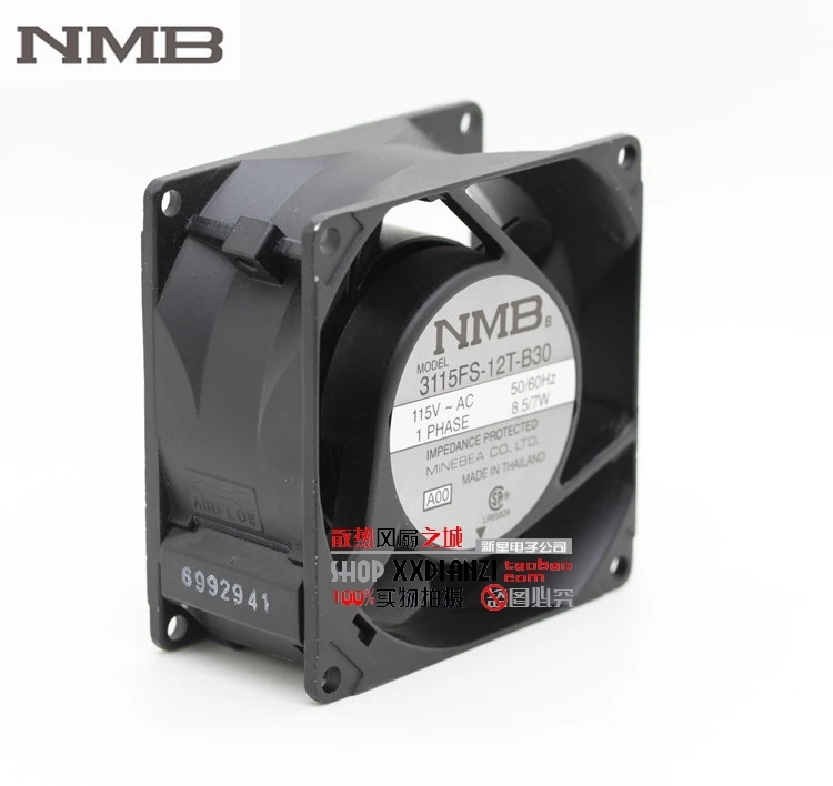 

Original For NMB 3115FS-12T-B30 8038 8cm AC 115V 8.5W/7W industrial cooling fan