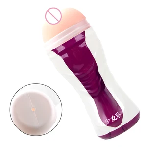 Copo para Masturbação Masculina, Real Pussy, Vaginal para Homens, Bomba Penis, Sucção Glancal, Produtos Eróticos, Brinquedos Sexuais, Artigos Íntimos para Adultos, 16cm 8 principais vendas pênis silicone 16cm - №2