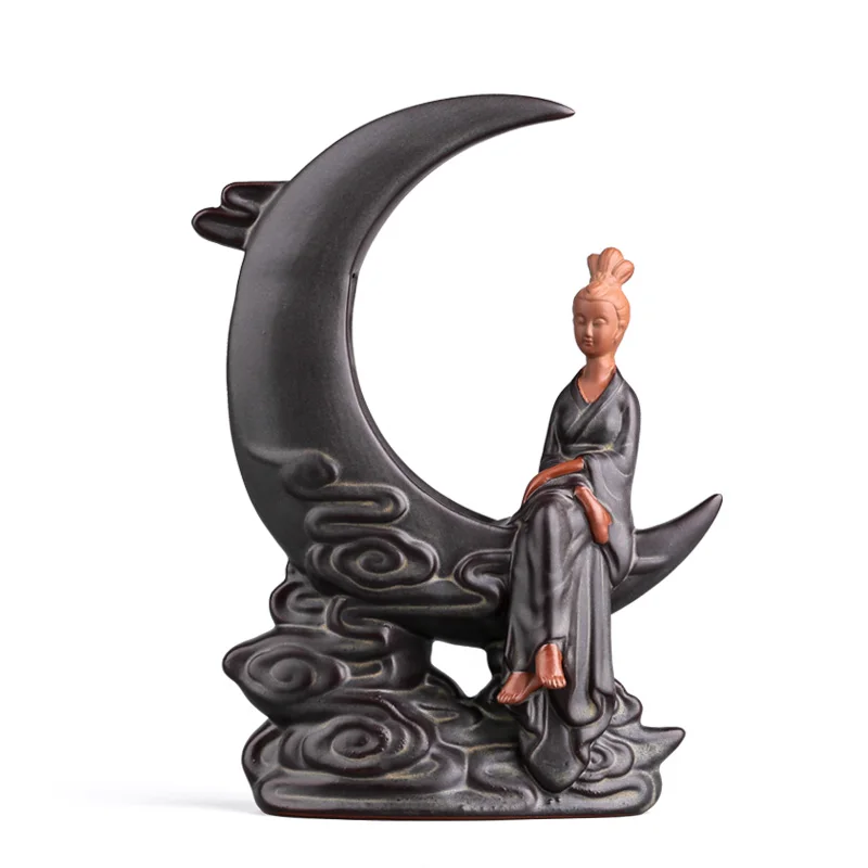 Ceramic incense  tower backflow furnace Xiangxiang creativity room decoration moon sandalwood furnace