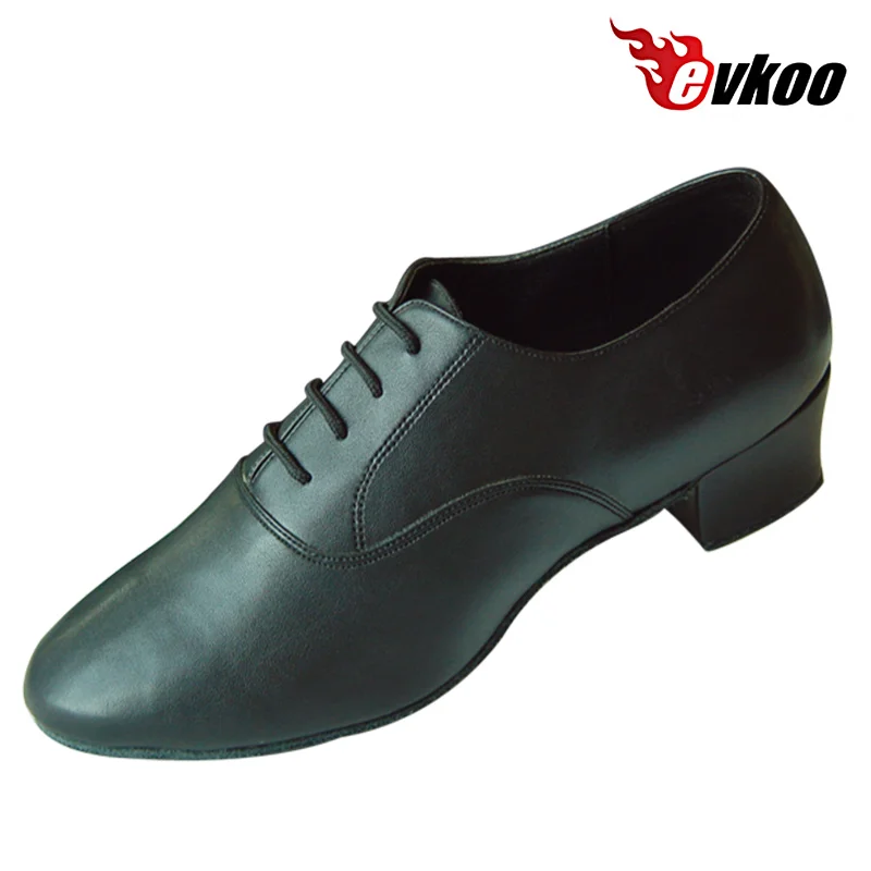 Evkoodance Customsize Man's Dance Shoes 4cm Low Heel Latin Dance Shoes For Man High Quality Genuine Leather Evkoo-062