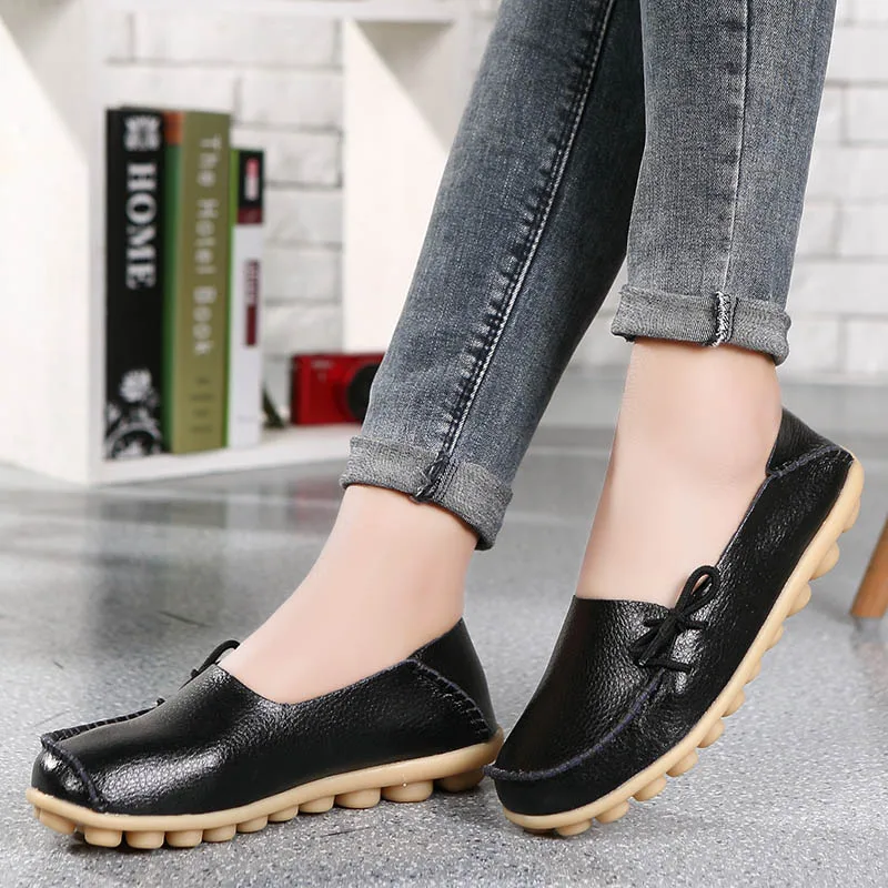 Flat Shoes Women 2020 Spring Mocassin Ladies Shoe Woman Flats Platform Femme Zapatos de Mujer Chaussures Womens Nurse Moccasins