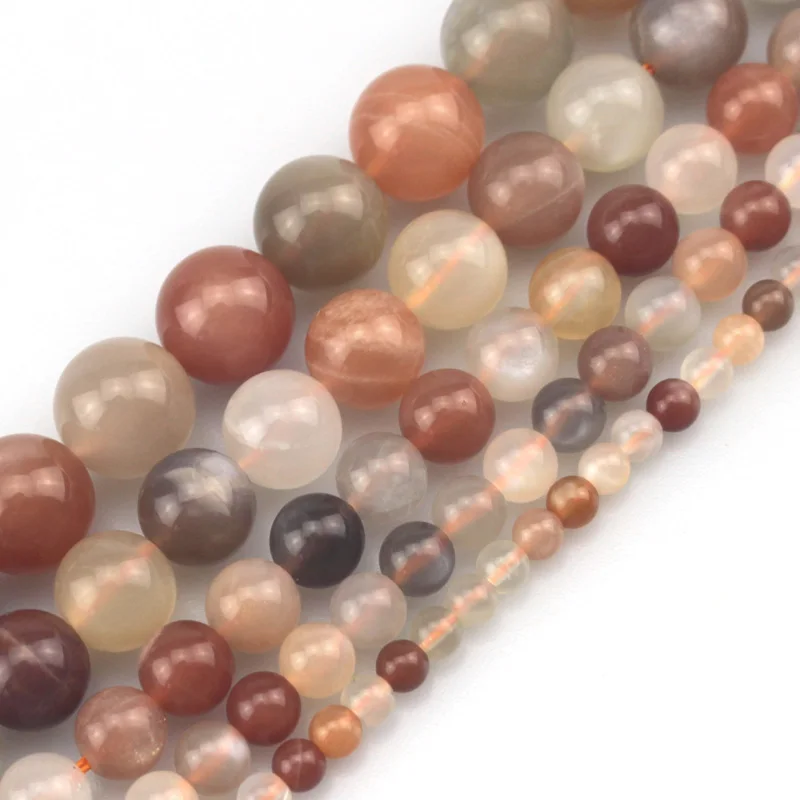 

AAA quality mixed moonstone natural stone beads DIY spacer beads for jewelry making strand 15" wholesale