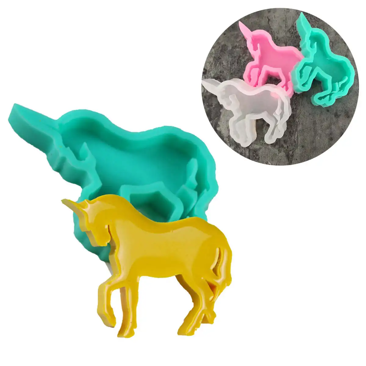 DIY New Silicone Unicorn Horse Cake Chocolate Mould Fondant Baking Mold Sugarcraft Decor