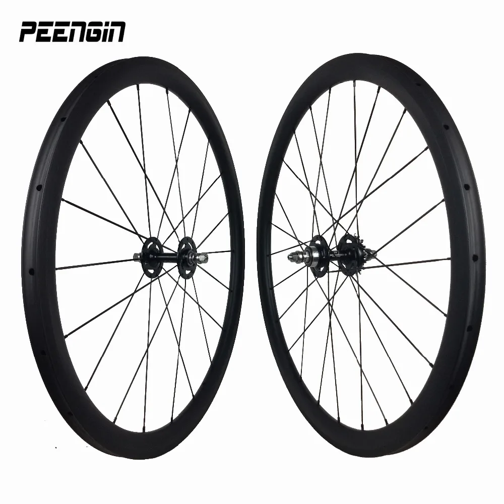 International Famous Brands OEM Factory Leading Tech Produces 23mm Wide U Shape 38mm Tubular Carbon Track  Fixed Gear Wheel Set