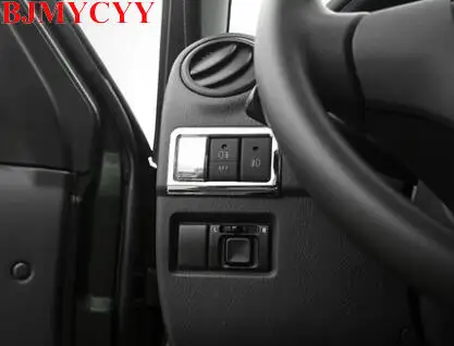 BJMYCYY 4 PCS 2 Colors For Suzuki Jimny 2011-2016 Rearview Mirror and fog fram djustment Switch Button Decoration Cover