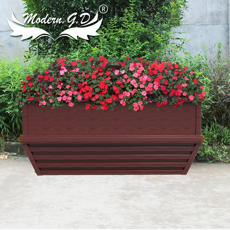 

Best selling big building decoration waterproof aluminum alloy planter flower box