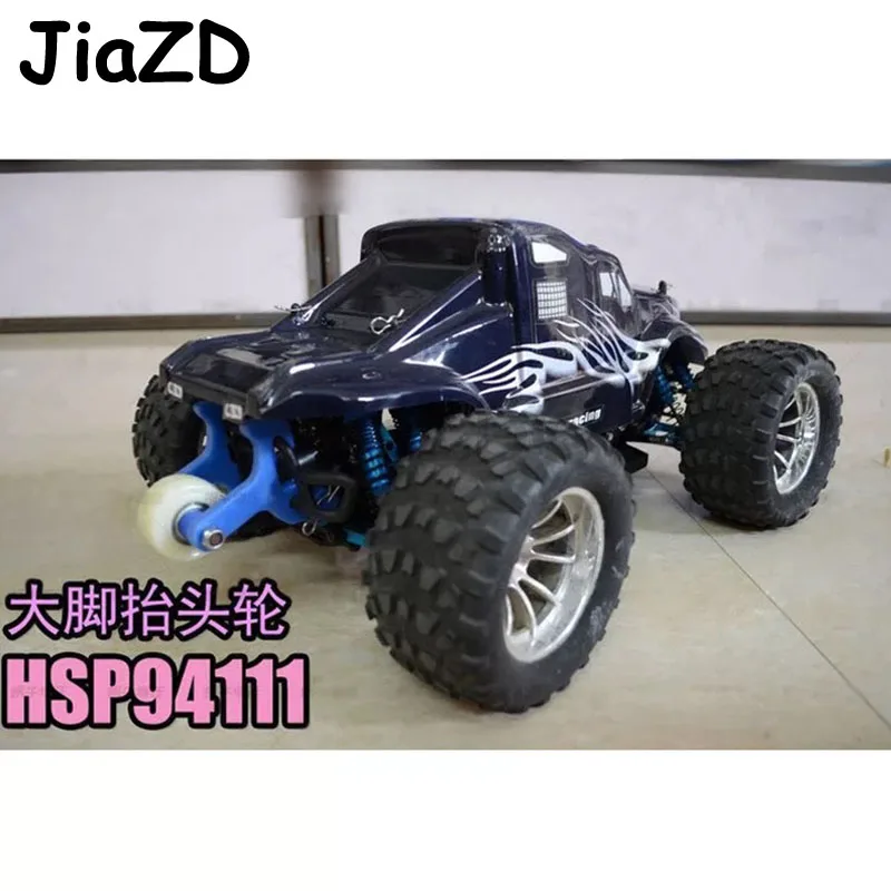 1 zestaw przednich kół stojących o dużej prędkości opony z podnoszoną głowicą do HSP 94108 94111 94188 110 skala RC monster Car Accessory A01