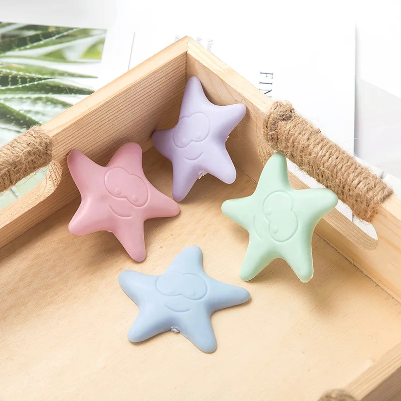 2PCS Wall Thickening Mute Fenders Door Wall Stick Starfish Modelling Rubber Handle Door Lock Protective Pad Home Wall Stickers