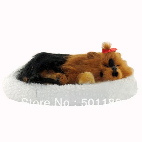 free shipping fake fur breathing dog breathing dog sleeping lifelike breathing dog toy