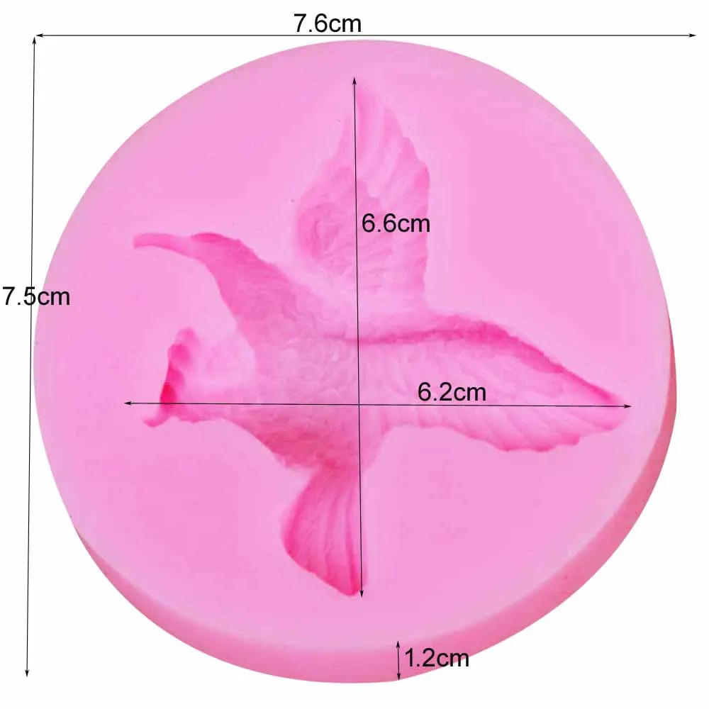 Byjunyeor Eagle Bird UV Resin Silicone Mold Fondant Chocolate Candy Lollipop Crystal Epoxy Soft Clay Bake Tools M811