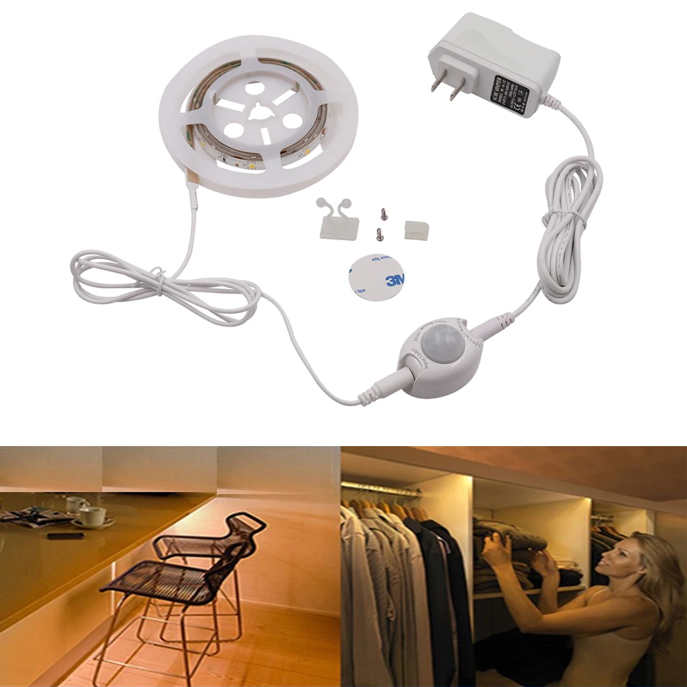 Waterproof LED Strip Light PIR Motion Sensor Night Lights SMD 2835 12v LED Bedroom Light Smart Turn ON/OFF