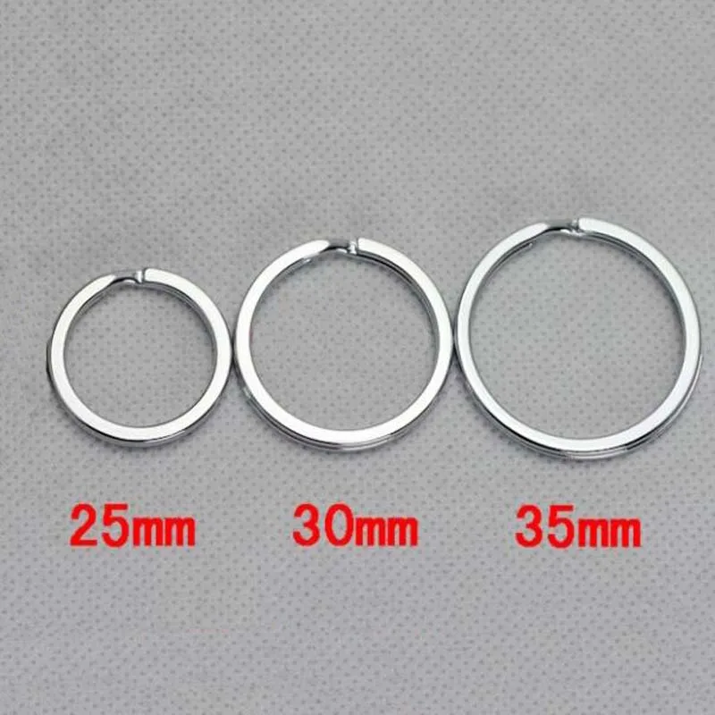 New 10Pcs Metal Key Holder Split Rings Keyring Keychain Keyfob Accessories 25mm 30mm 35mm HOUS