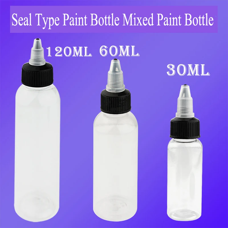 Model Paint Mixed Bottle Empty Paint Bottles Storage Bottle 30ml 60ml with Mixing  Steel Ball Hobby Painting Tools Accessory