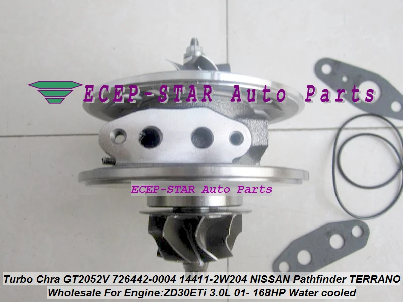 خرطوشة توربو CHRA الأساسية GT2052V 726442 -5004S 726442   شاحن توربيني لنيسان باثفندر ميسترال تيرانو 01- ZD30ETi 3.0L 168HP