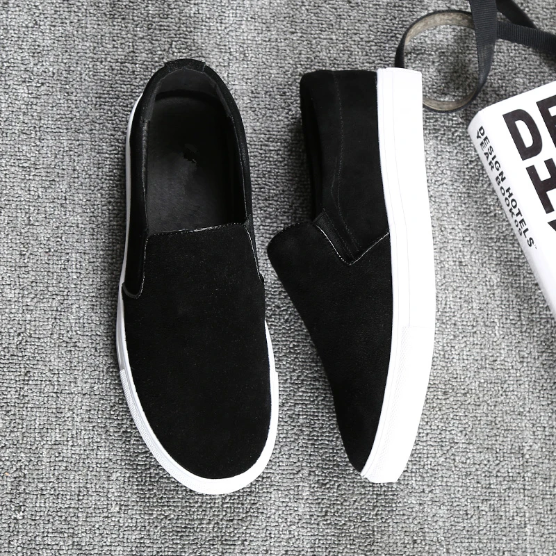 2023 New Spring Men Loafers Shoes Moccasins Suede Genuine Leather Shoes Slip On Men Flats Casual Shoes Big size Sneakers 38-48