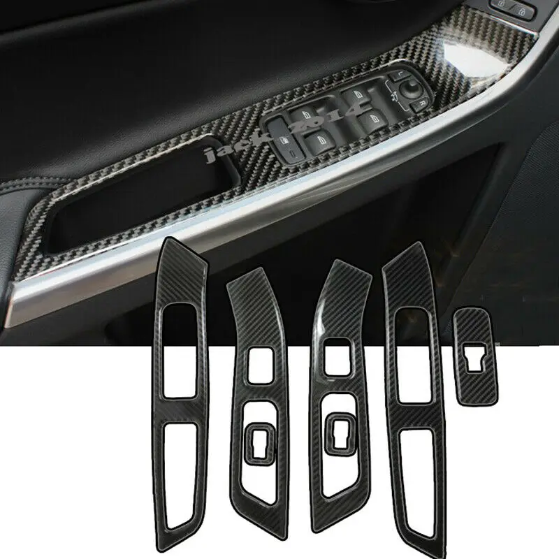 Carbon Fiber Door Armrest Decorative Cover Trim For Volvo XC60 S60 V60 2012 2013 2014 2015 2016 2017